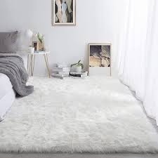 in stock white fluffy plush carpet