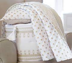 Gold Dot Crib Bedding Sets Pottery