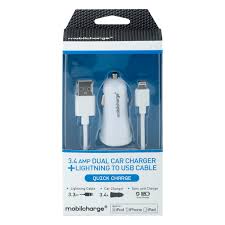 Save On Mobilessentials Mobilcharge 34 Amp Dual Car Charger Lightning To Usb Cab Order Online Delivery Martin S