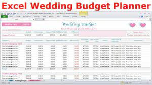 excel wedding budget spreadsheet