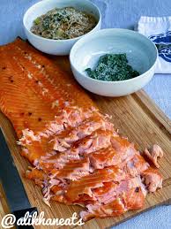 The salmon is ready when it is flaky and the internal temperature reaches 145 . Traeger Smoked Salmon Recipe Ali Khan Eats