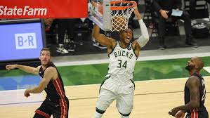 The miami heat take on the milwaukee bucks in game 3 of a first round series in the 2021 nba playoffs on thursday. M92nceptjeg7m