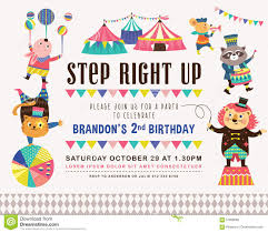 Kids Birthday Invitation Card Stock Vector Illustration Of