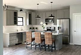 Open Kitchen Design With Medium Gray