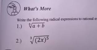 Write The Following Radical Expression