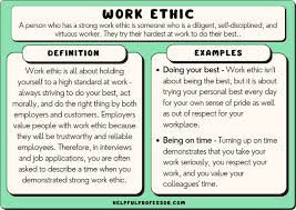 52 work ethic exles 2024
