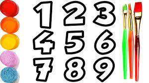Vẽ và tô màu Số Đếm 1-10 cho Bé Học đơn giản | Đồ chơi tô màu Chữ Số cho...