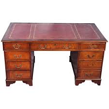 Only genuine antique leather top desks approved for sale on www.sellingantiques.co.uk. Large Antique English Mahogany Leather Top Office Desk Secretary Treasure Island Interiors Llc Ruby Lane