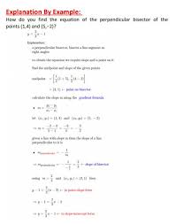 Comtion Of Perpendicular Bisector