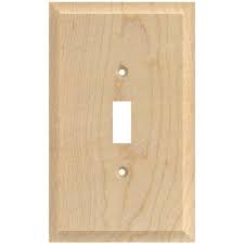 Brown Wood Single Light Switch Plate