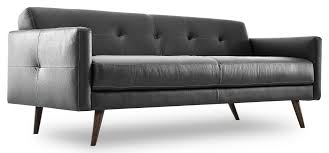 Black 2055 full top grain leather italian sectional sofa lhc modern j&m a761. Giovanna Sofa Grey Leon S
