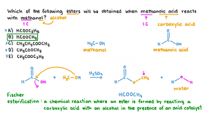methanol with methanoic acid