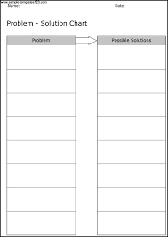 Problem Solution Chart Template Sample Templates Sample