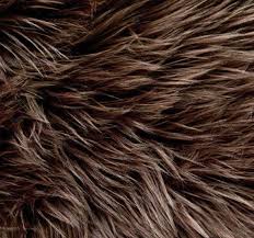 Brown Shaggy Faux Fur Upholstery Fabric