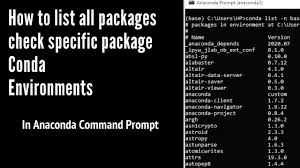 list packages in conda environment