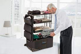 shelfpack portable closet suitcase