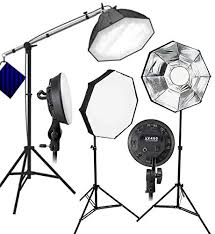 Octova Lv460 3 Point Lighting Kit Continuous Led Video Light Dimmable Octa Softbox Kit For Youtube Videography Studio Shooting Product Photography Key Light Fill Light And Back Light Technical Court E Point