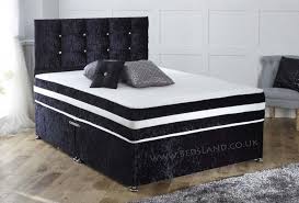 black double beds with storage and