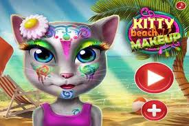 kitty beach makeup play free