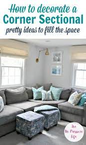 decorate above a corner sectional sofa