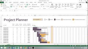 Project Management Timeline Excel Using Gantt Planner Template
