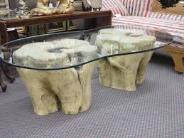 Unusual Modern Tree Trunk Base Coffee Table
