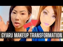 purple gyaru makeup transformation i