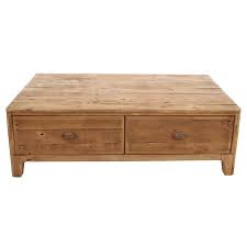 Reclaimed Pine 4 Drawer Coffee Table