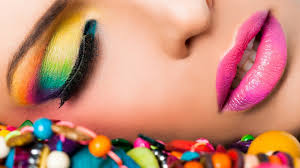 face colorful lipstick lips