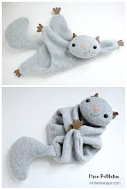 diy flying squirrel lovey free sewing