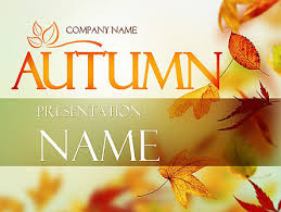Falling Leaves Theme Presentation Template For Powerpoint