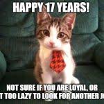 How about making it a bit more upbeat with a happy work anniversary meme? Happy Work Anniversary Meme Generator Imgflip