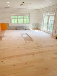 installed our new pine hardwood floor