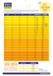 Conversion Chart Shoes Sox Kids Shoes