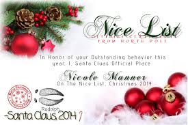 Knowing that you made the nice list and in the morning you will be waking up to presents!!!! Christmas Nice List Certificate Template Postermywall