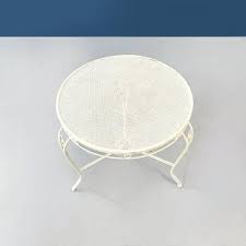 Table In White Wrought Iron 1960s Set