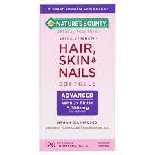 natures bounty optimal solutions hair skin nails extra strength rapid release liquid softgels 120 softgels