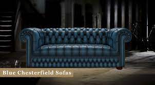 blue chesterfield sofas leather