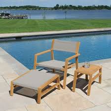 Teak Sling Chair Summit Stacking