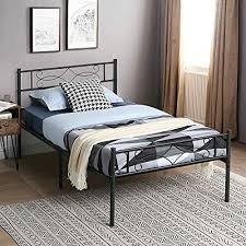 Vecelo 12 Black Metal Bed Frame With