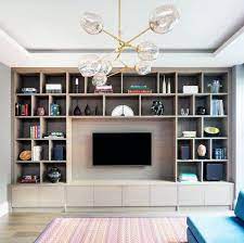 Wood Bookcase With Decor Objects