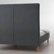 We had our own mattress. Kvalfjord Bed Frame Sandbacka Dark Gray Luroy Ikea Canada Ikea