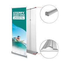 steppy retractable banner stand for