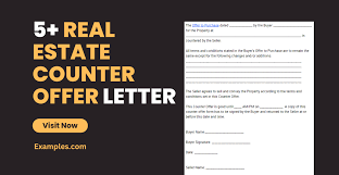 real estate counter offer letter