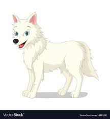 White wolf cartoon