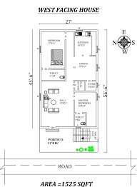 Marvelous 2bhk West Facing House Plan