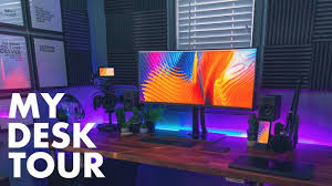 creative home office desk setup tour