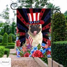 Happy Independence Day Flag Pug Dog