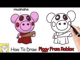 how to draw roblox piggy character