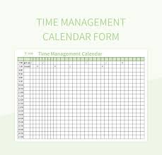 management calendar form excel template
